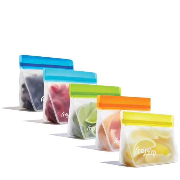 Stand-Up 1-cup  leakproof reusable snack ziploc bags