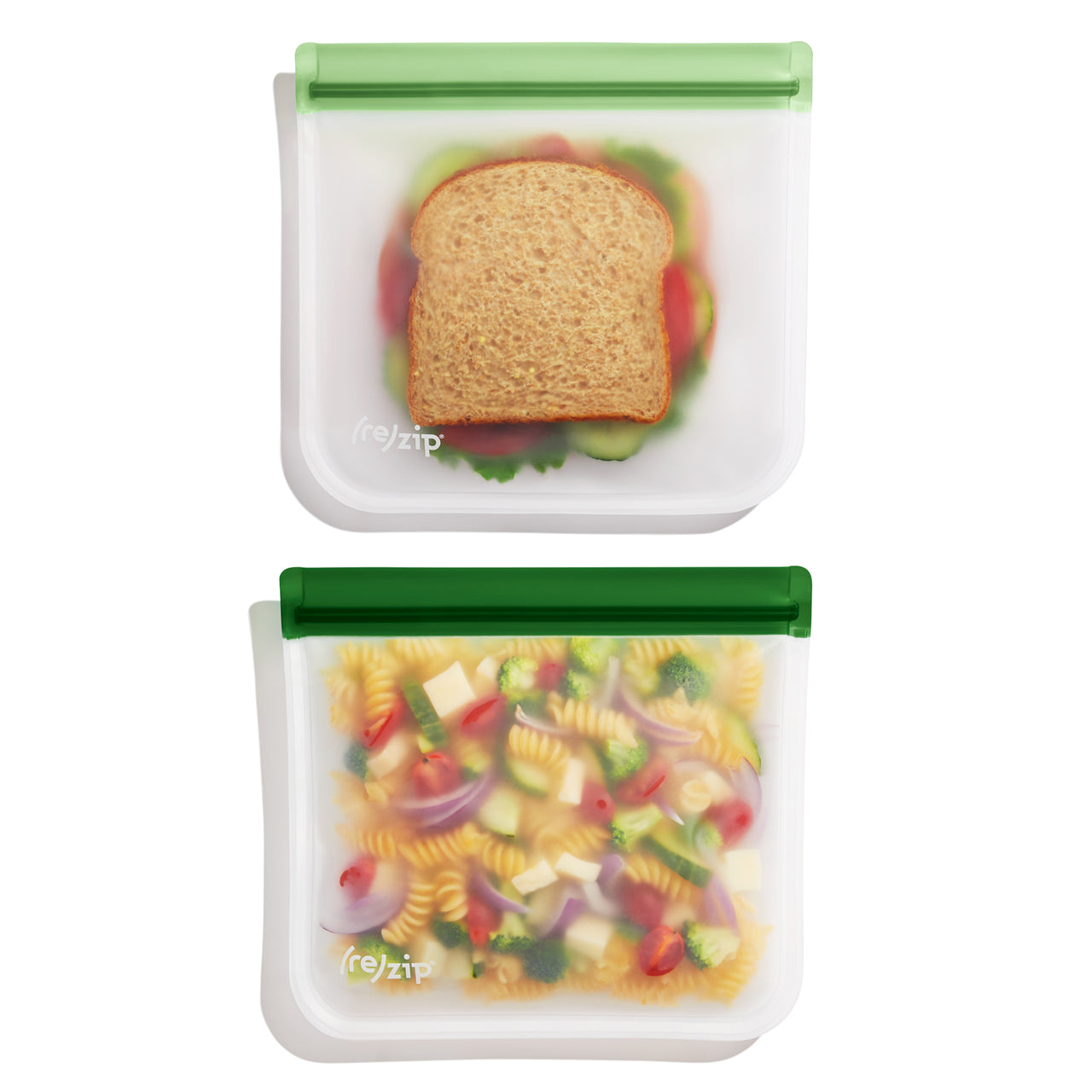 reusable lunch sandwich pasta snack leakproof freezer-safe food storage bag