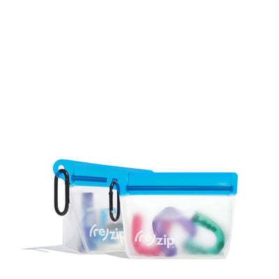 On the go clip on carabiner bag for mouthguards, lip balm, air pods. Keeps your things organized and within reach.