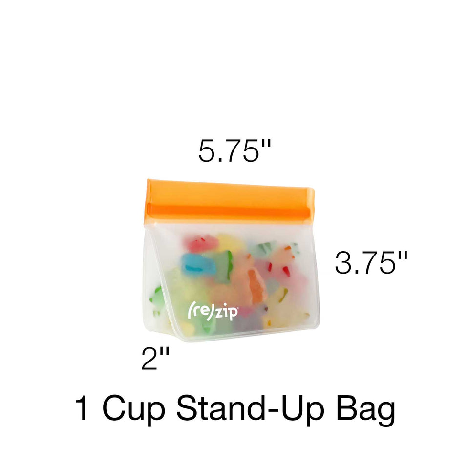 re)zip Stand-Up Clear Leakproof Reusable Storage Bag (4-Cup/32-ounce) -  LaPrima Shops®