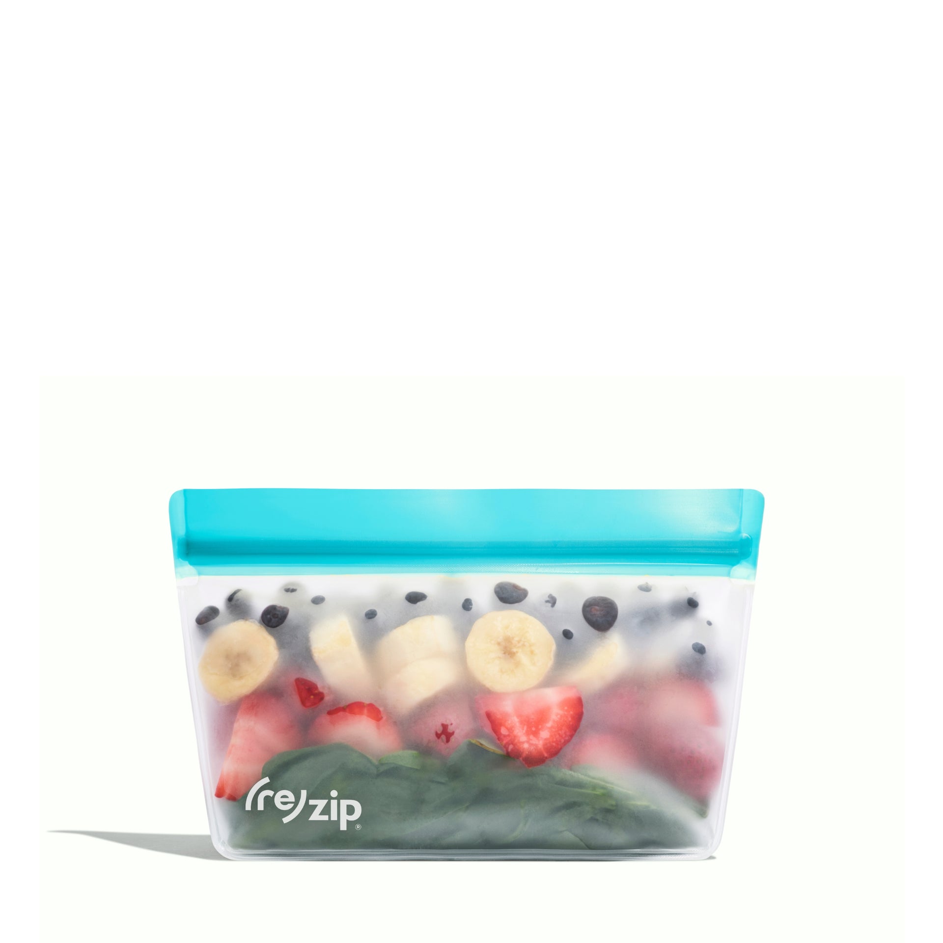 Reusable stand-up 2-cup storage bag for smoothies, frozen fruit and vegetable portioning, meal prep, freezer-safe and leakproof