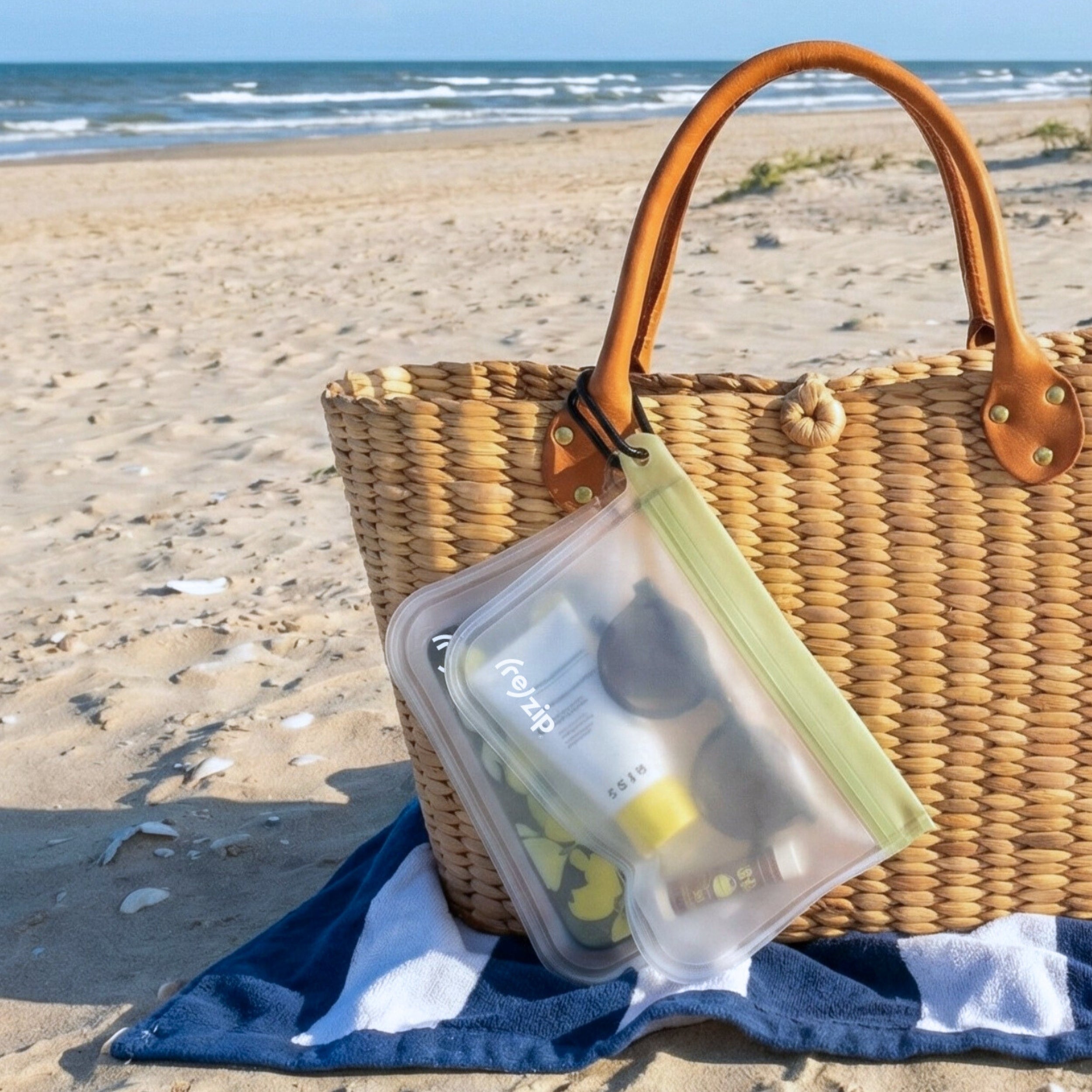 Borsa riutilizzabile con chiusura a zip Borsa portaoggetti trasparente Borsa riutilizzabile con chiusura a zip Borsa portaoggetti trasparente