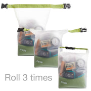 Adventure Roll Top Bag roll 3 times to make it leakproof