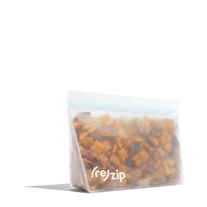reusable quart ziploc bag leak proof freezer-safe for pantry and food storage