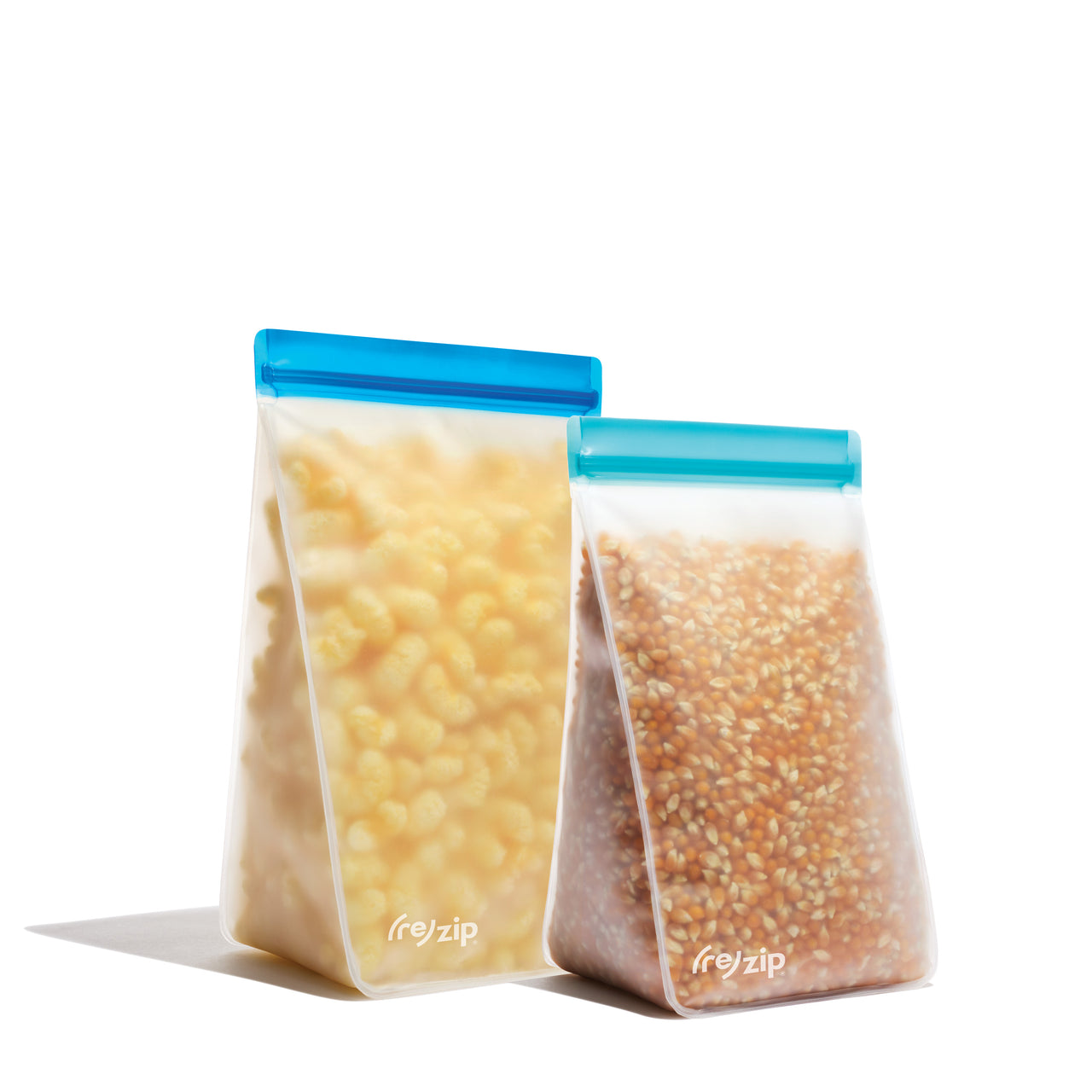 tall reusable storage ziplock bags with snacks – BPA-free, food-safe bags for coffee, nuts, grains, pretzels, rolls, and freezer storage – airtight, leakproof, space-saving, eco-friendly alternative to disposable plastic bags