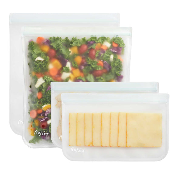 rezip reusable leakproof and freezer-safe half gallon deli and cheese bag and gallon bag