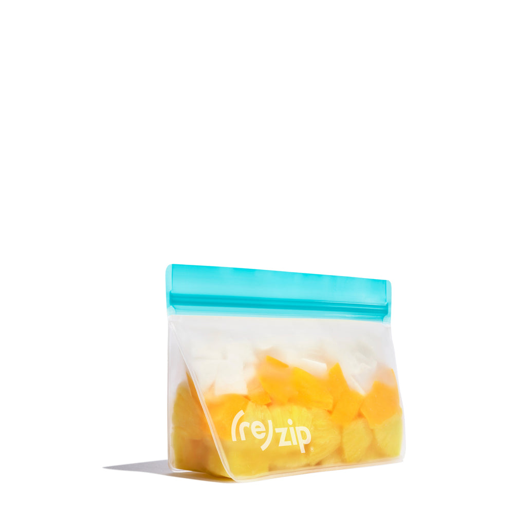 Stand-Up 2 cup Leakproof Freezer safe airtight Reusable Food Storage Bag great for snacking smoothies meal prep