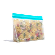 5-piece Stand-Up Leakproof Freezer-safe Lightweight Reusable Storage Bags great for leftovers or on the go pasta