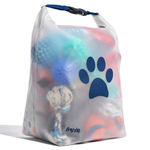 40-cup reusable dog food storage bag in Cobalt – lightweight, BPA-free large-capacity container for kibble, toys, and travel essentials