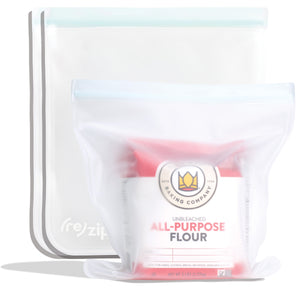 (re)zip airtight freezer-safe gallon bag keeps bugs out and flour fresher longer