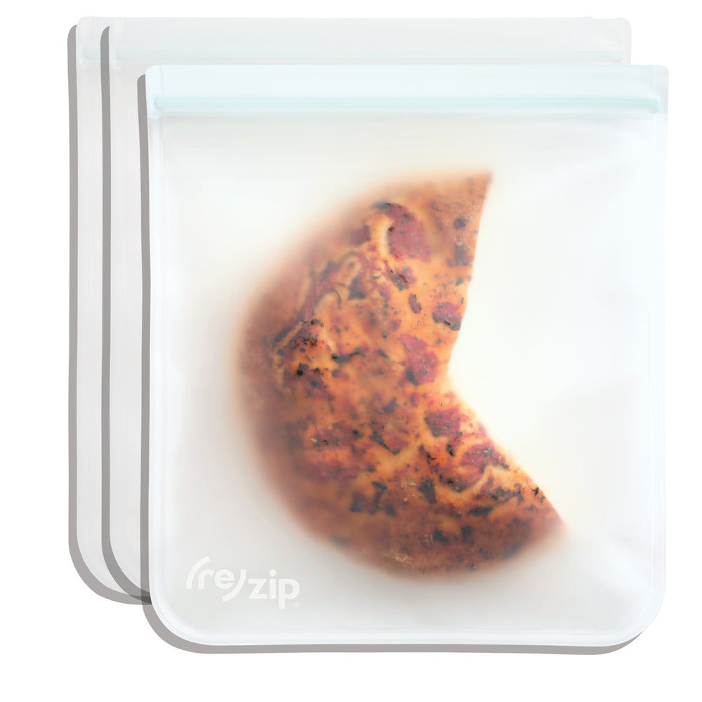 3-pack clear reusable gallon bags – sturdy, leakproof, freezer-friendly storage for leftovers, bulk food, meal prep, and pantry organization