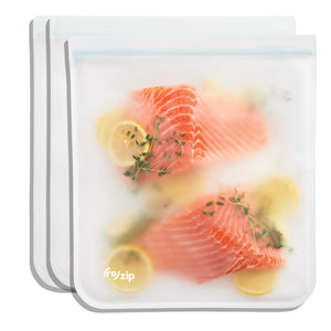 3-pack reusable gallon storage bags – durable, leakproof, freezer-safe bags ideal for marinating, meal prep, leftovers, and kitchen organization