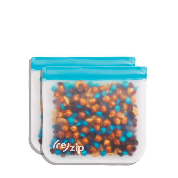 2-pack reusable lightweight sandwich bags for on-the-go lunch and snacks – eco-friendly, BPA-free, washable, leakproof storage bags for school, work, travel, and meal prep