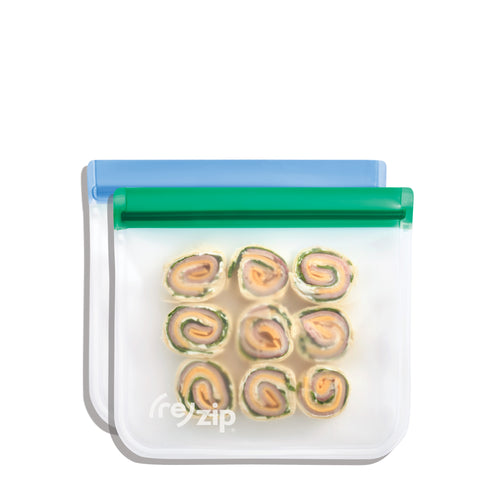  flat reusable sandwich lunch bags – BPA-free, leakproof, freezer-safe PEVA food storage bags for school, work, salads, leftovers, snacks, and meal prep