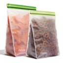 reusable pantry and refrigerator storage bags – large transparent bags for bulk grains, cereal, frozen fruit – airtight, leakproof, freezer-safe, eco-friendly