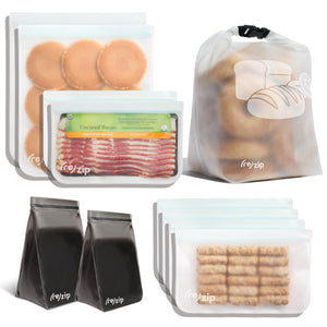 Create your perfect low-waste morning with our Mix & Match Breakfast Bundle. Choose reusable airtight, freezer-safe bags for coffee, bread, berries, and uncooked bacon—sustainable storage made simple.