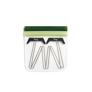 drying rack disassembled with reusable leakproof freezer-safe food storage lunch/sandwich bags