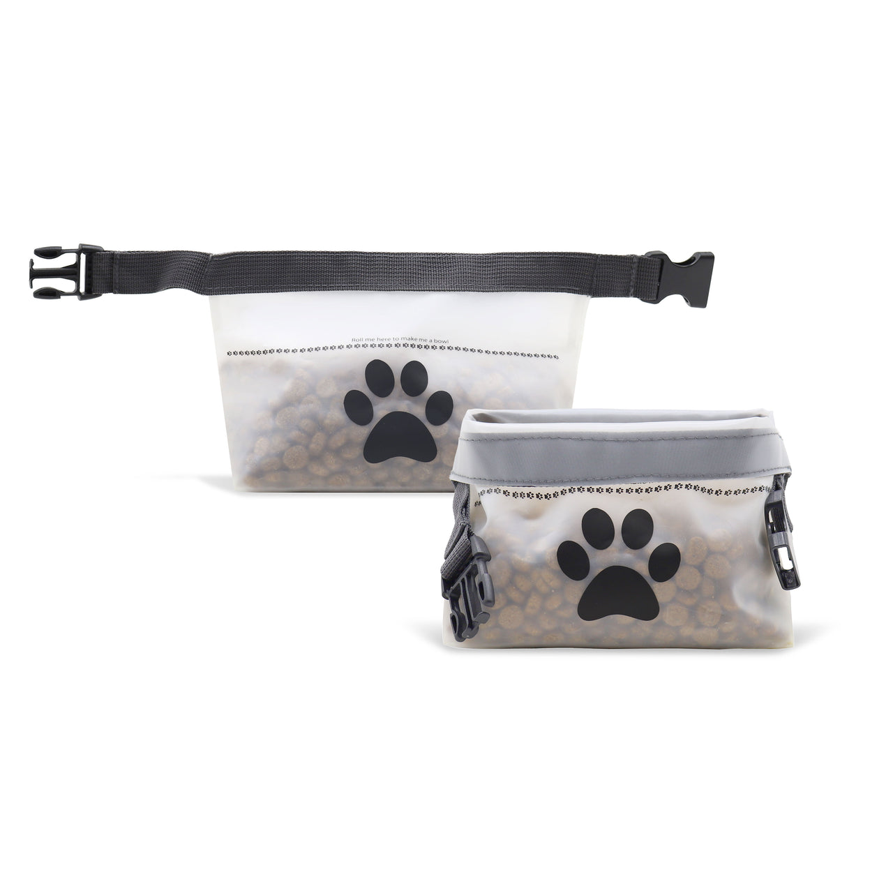 Portable Collapsible Dog Food Storage Bag / Feeding Water Bowl