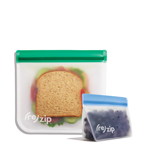 Lunch box essential reusable leakproof airtight sandwich and snack bag for school, picnics, playgrounds, on the go