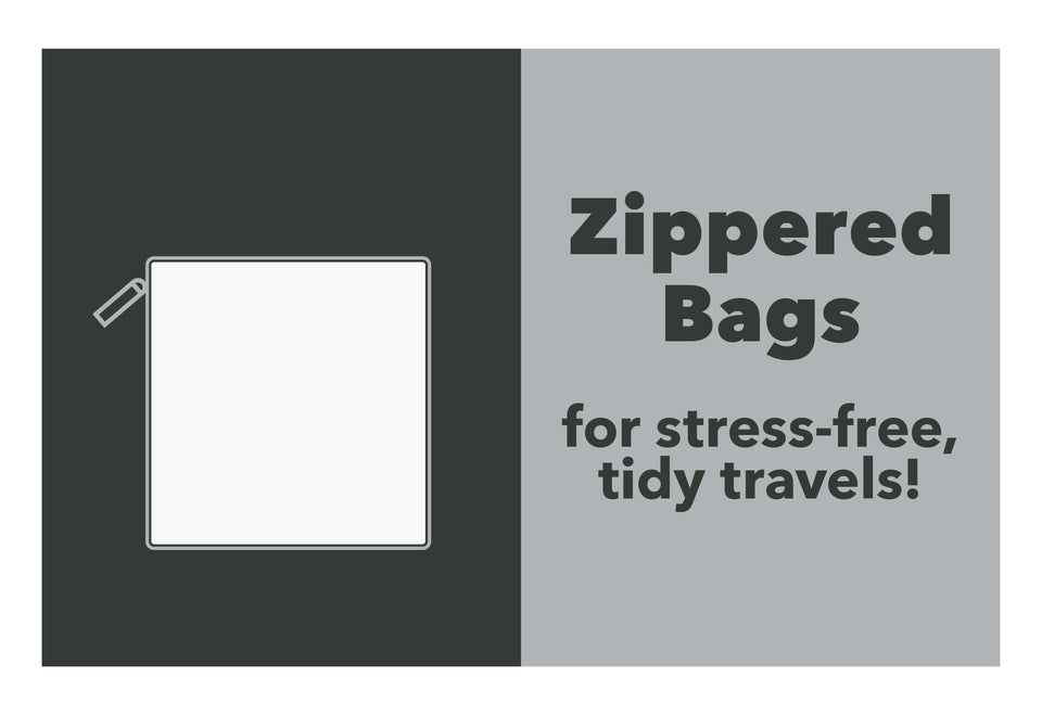 re)zip Zippered TSA Travel Quart Size Reusable Storage Bag (8.25 x 2 -  LaPrima Shops®