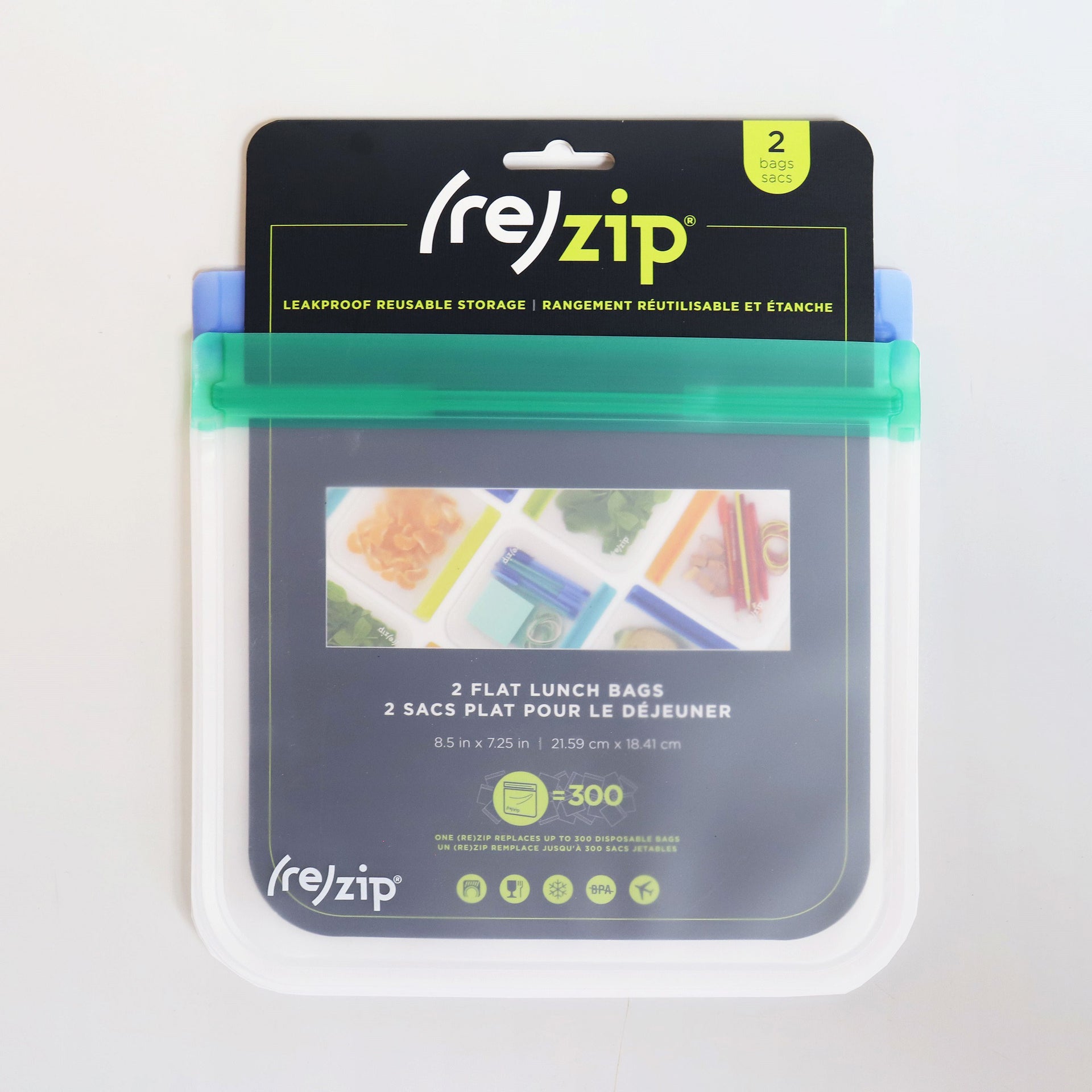 re)zip Reusable Leak-proof Food Storage Bag Kit - Snack & Lunch