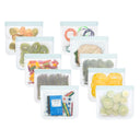 Reusable, Leak proof, Freezer-safe Lunch Food Storage Bag Family Pack 10-pack perfect for sandwiches, snacks, freezing, and organization