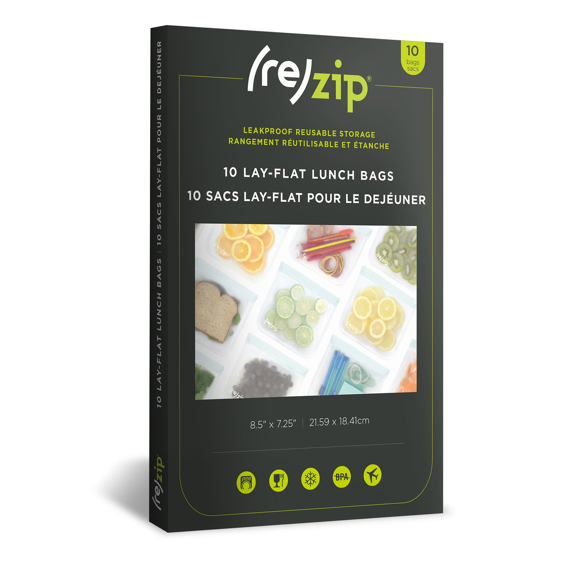 re)zip Reusable Leak-proof Food Storage Flat sandwich lunch Bag - 5ct :  Target