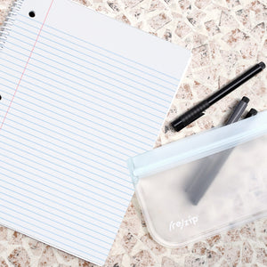 leak-proof reusable food storage snack bag for pens, pencils, back to school and office