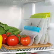 reusable leak proof sandwich and snack food storage bag. Freezer safe