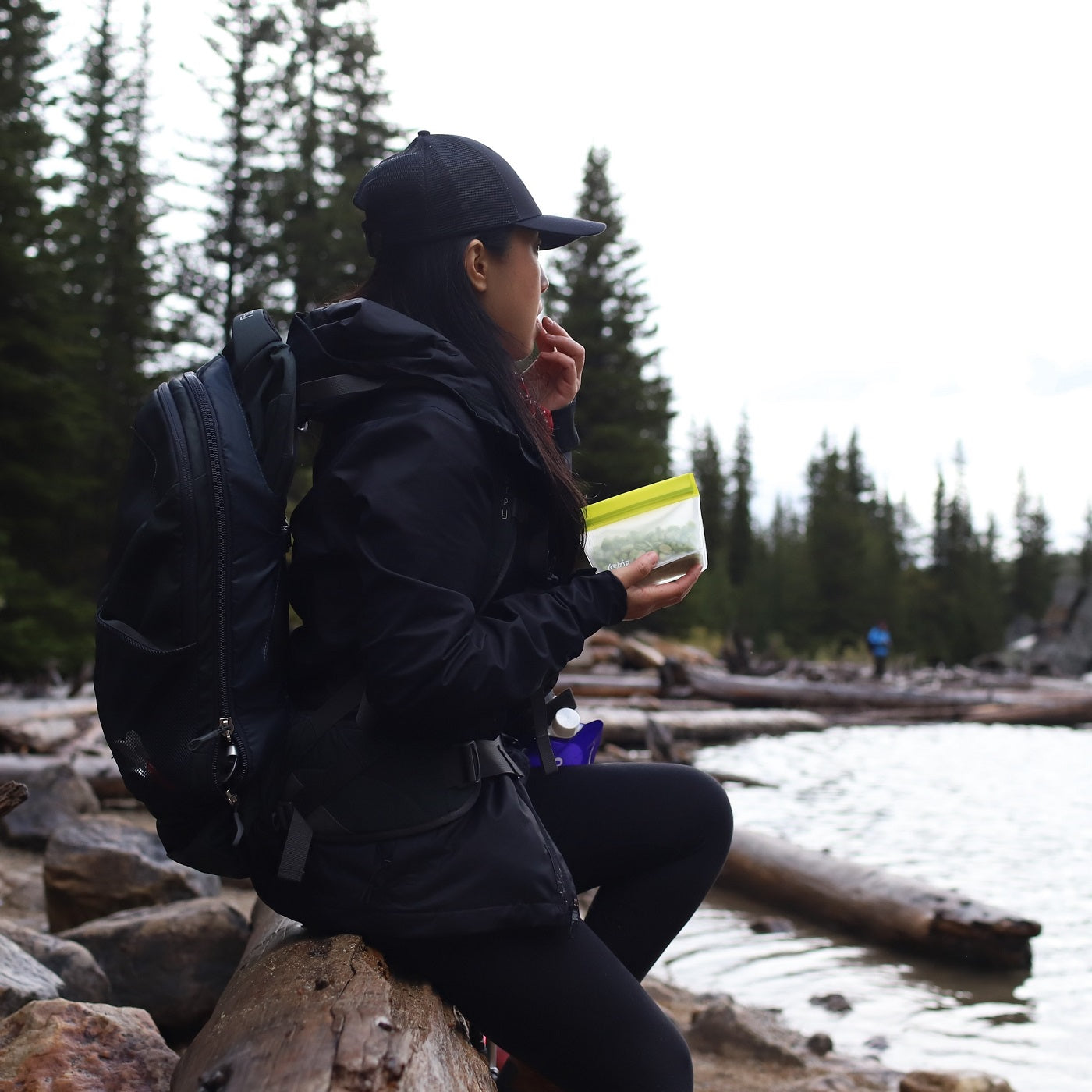 lightweight reusable food storage snack bag perfect for hiking, trekking and on the go snacks.