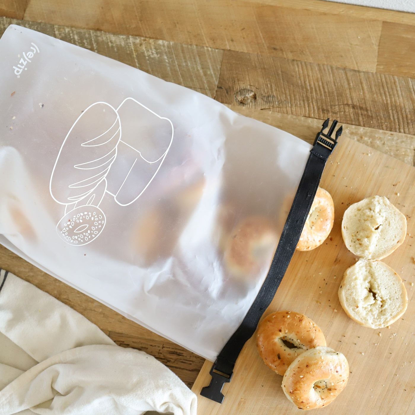 rezip (re)zip Roll Top Reusable 39-Cup Bread and Pantry Storage Bag