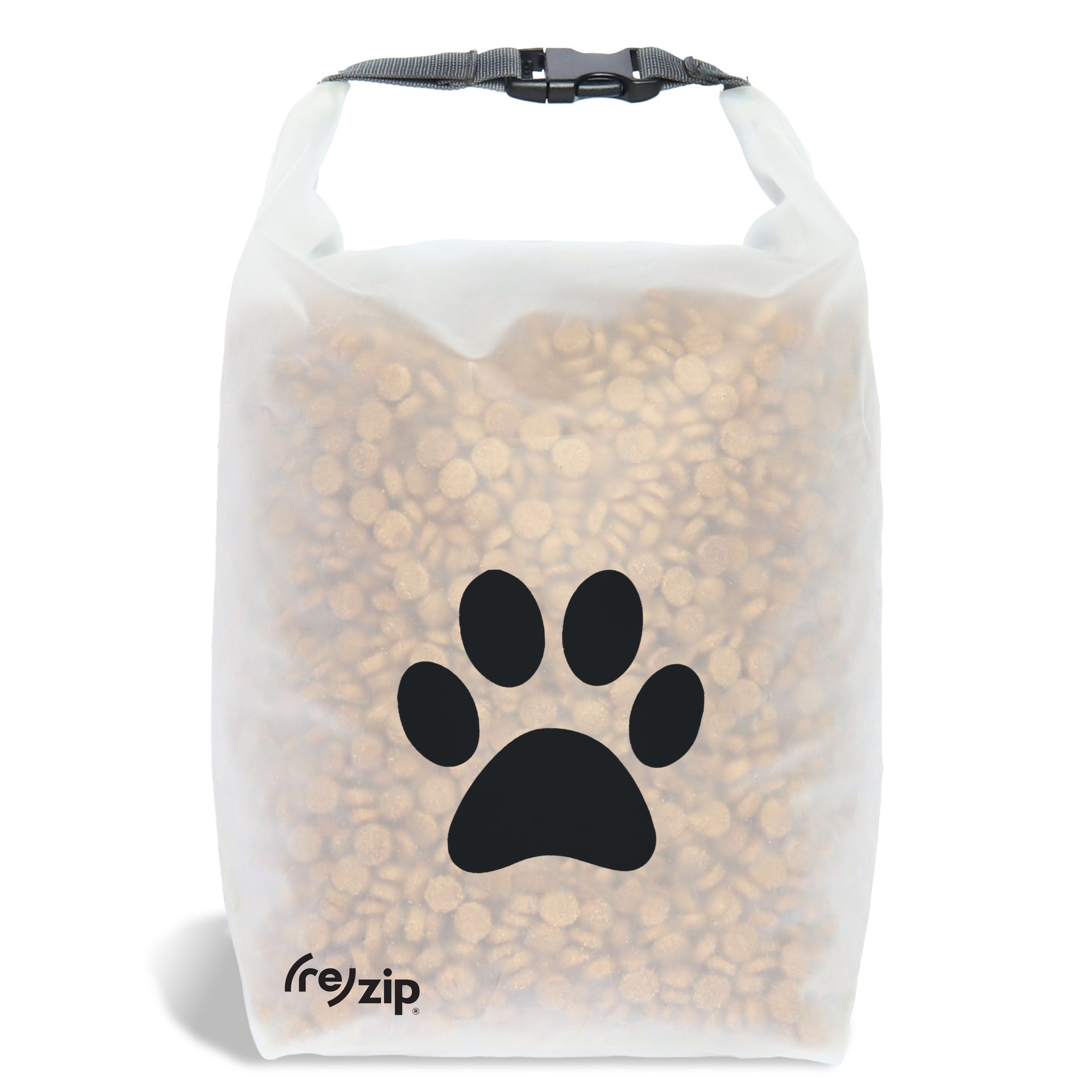 40-cup large black reusable pet dry food storage bag – perfect for camping, boarding, and long getaways