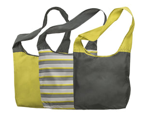 reusable tote bag 3-pack  fold flat and lightweight so you can take it anywhere