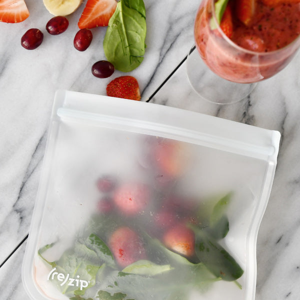 rezip Lay-Flat Lunch Leakproof Reusable Storage Bag 2-pack  in Clear