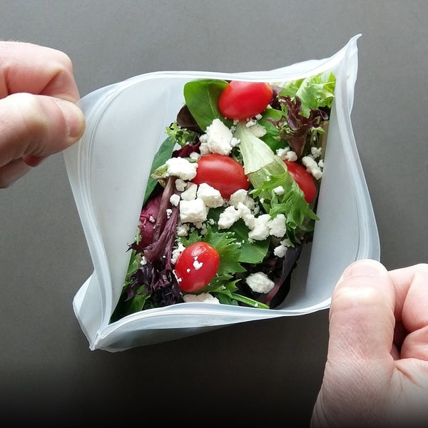 rezip Stand-Up Clear Leakproof Reusable Storage Bag (4 cup | 32 ounce) Salad Lunch