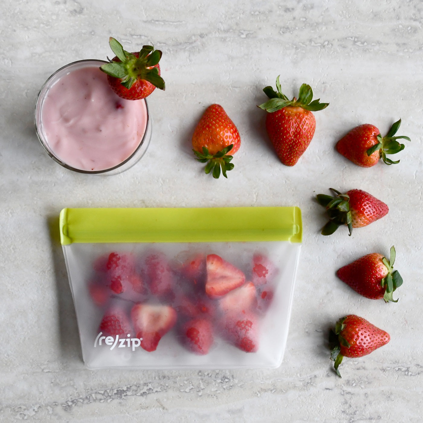 rezip (re)zip Stand-Up 2 cup | 16 ounce Leakproof Reusable Storage Bag smoothie prepping