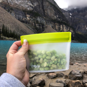 rezip Stand-Up 1-cup | 8-ounce Leakproof Reusable Storage Bag 2-pack hiking outdoors snack bag 