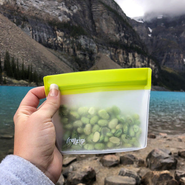 rezip Stand-Up 1-cup | 8-ounce Leakproof Reusable Storage Bag 2-pack hiking outdoors snack bag 